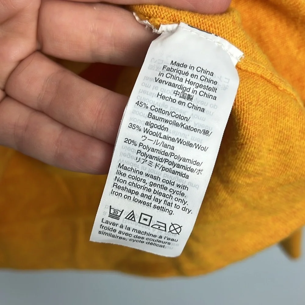 J Crew XS yellow Teddie cotton/ wool blend crewneck sweater